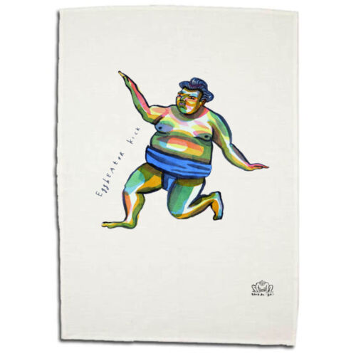 Sumo Eggbeater Kick Tea Towel Thumbnail